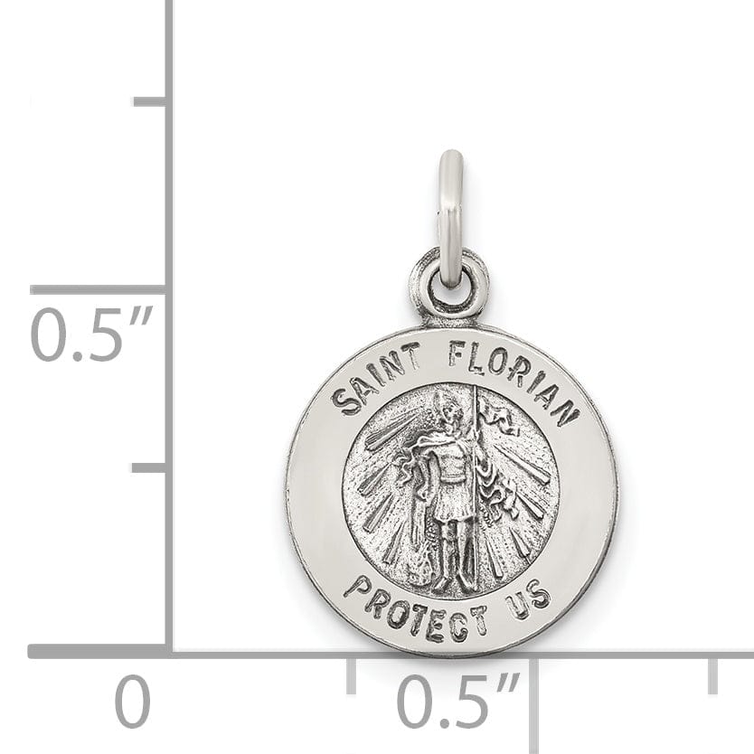 Lovely Rita's Pendants & Charms Sterling Silver Antiqued Saint Florian Medal
