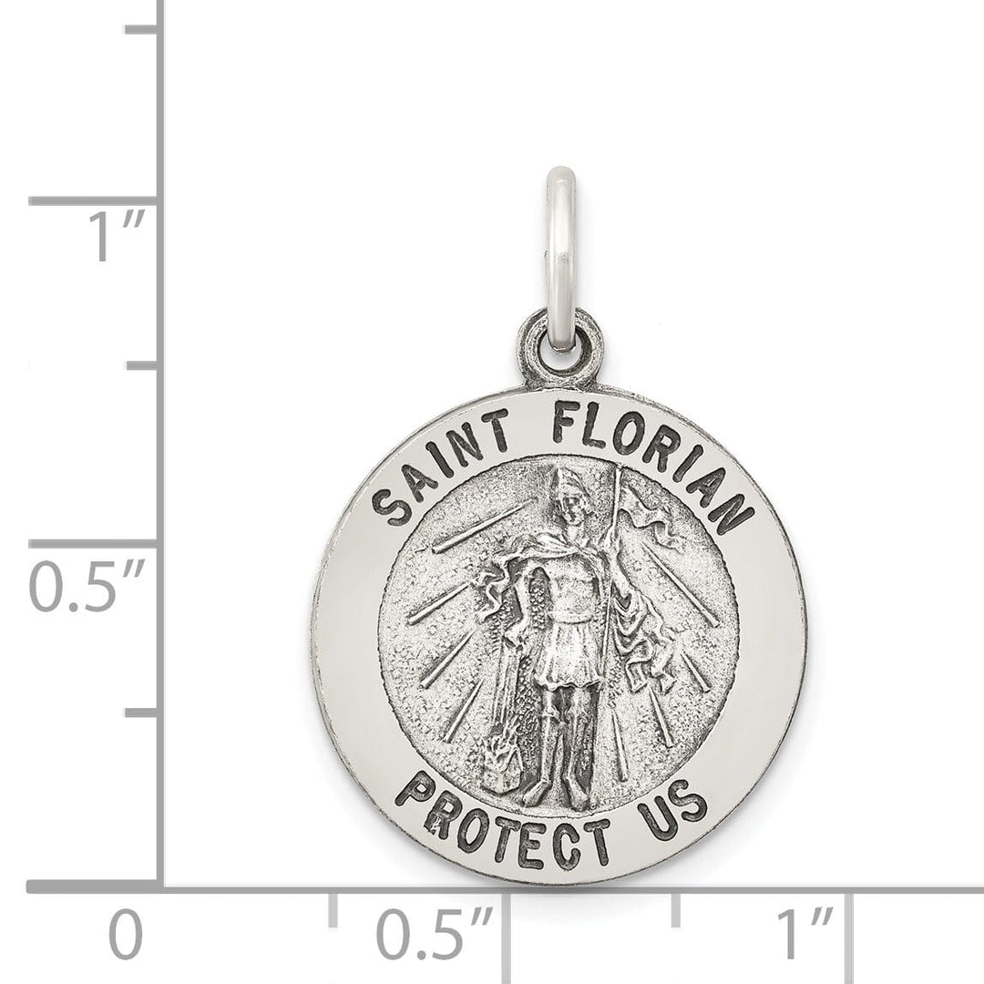 Lovely Rita's Pendants & Charms Sterling Silver Antiqued Saint Florian Medal