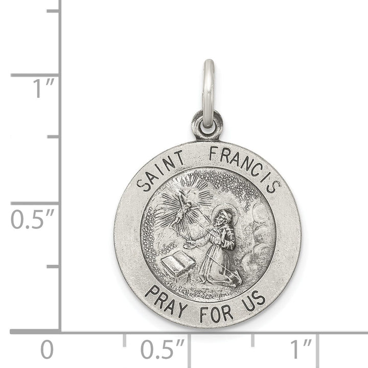 Lovely Rita's Pendants & Charms Sterling Silver Antiqued Saint Francis Medal