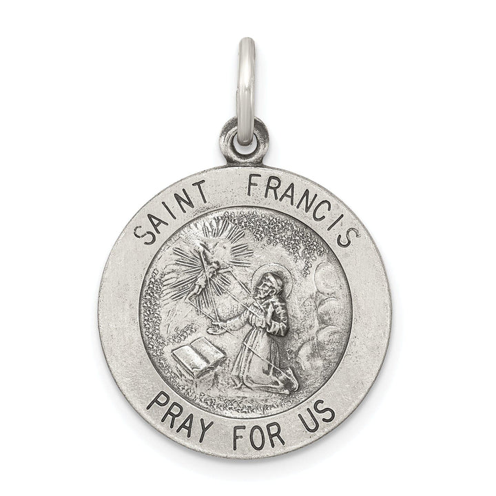 Lovely Rita's Pendants & Charms Sterling Silver Antiqued Saint Francis Medal