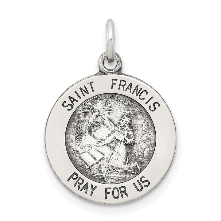 Lovely Rita's Pendants & Charms Sterling Silver Antiqued Saint Francis Medal