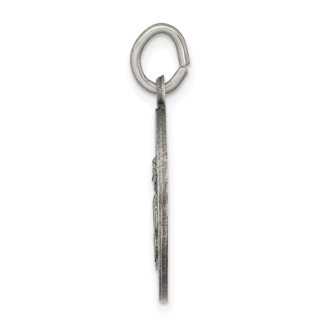 Lovely Rita's Pendants & Charms Sterling Silver Antiqued Saint Gabriel Medal