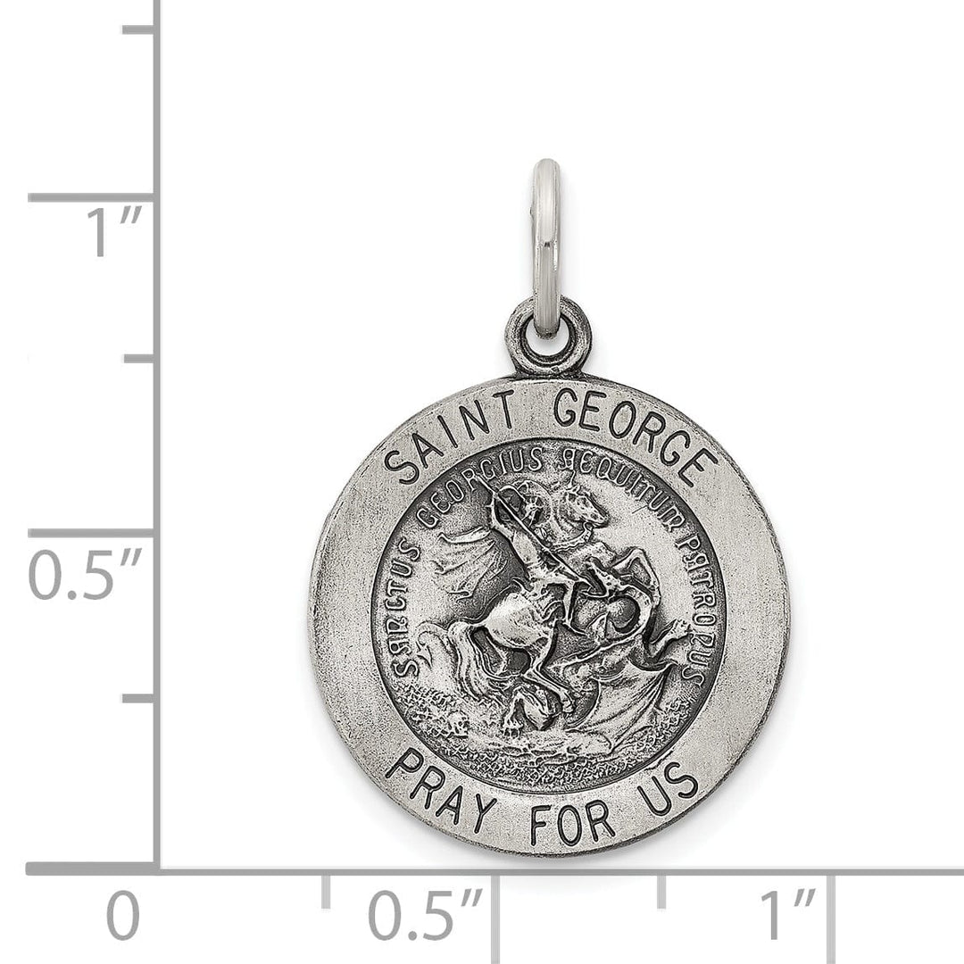 Lovely Rita's Pendants & Charms Sterling Silver Antiqued Saint George Medal