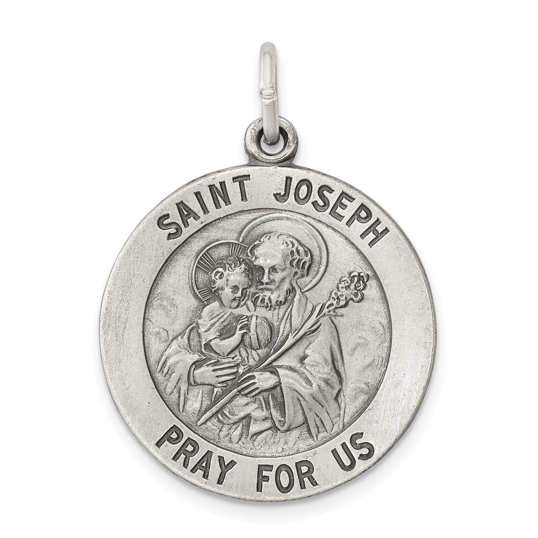 Lovely Rita's Pendants & Charms Sterling Silver Antiqued Saint Joseph Medal