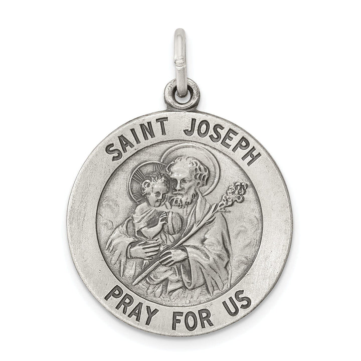Lovely Rita's Pendants & Charms Sterling Silver Antiqued Saint Joseph Medal