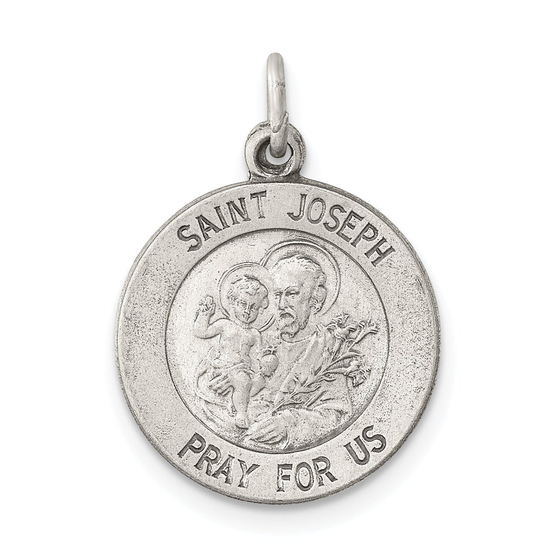 Lovely Rita's Pendants & Charms Sterling Silver Antiqued Saint Joseph Medal