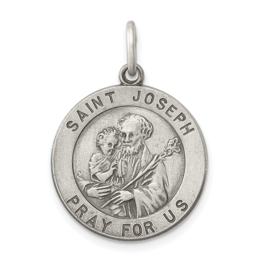 Lovely Rita's Pendants & Charms Sterling Silver Antiqued Saint Joseph Medal