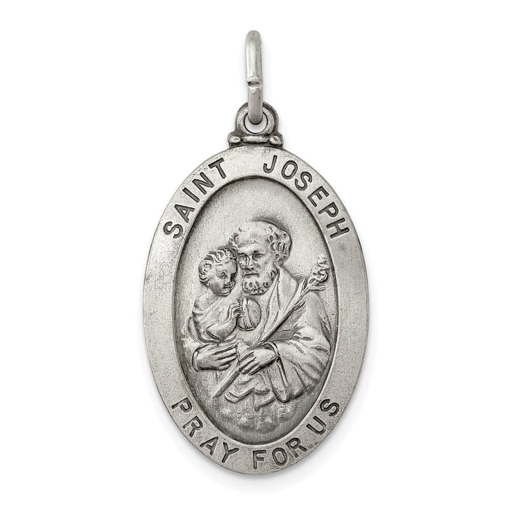 Lovely Rita's Pendants & Charms Sterling Silver Antiqued Saint Joseph Medal