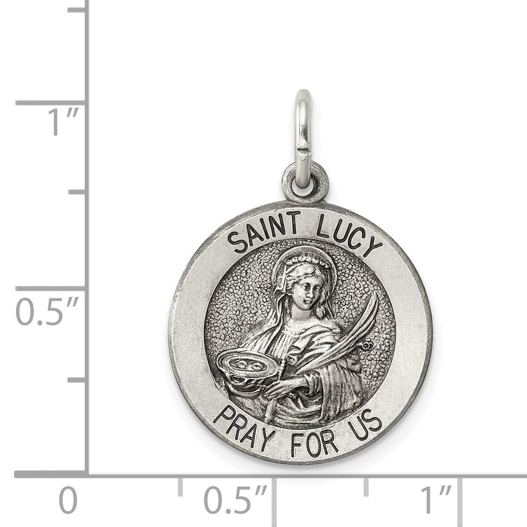 Lovely Rita's Pendants & Charms Sterling Silver Antiqued Saint Lucy Medal