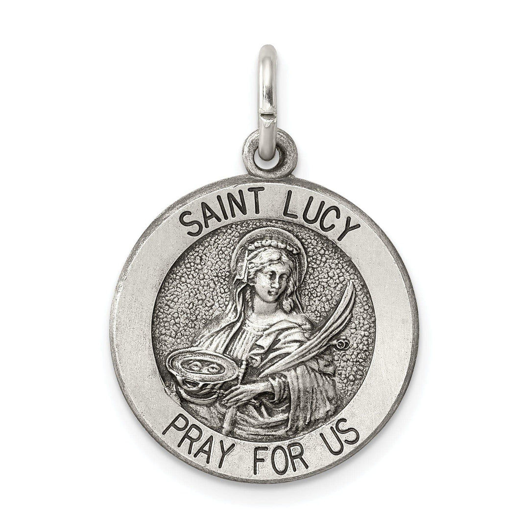 Lovely Rita's Pendants & Charms Sterling Silver Antiqued Saint Lucy Medal