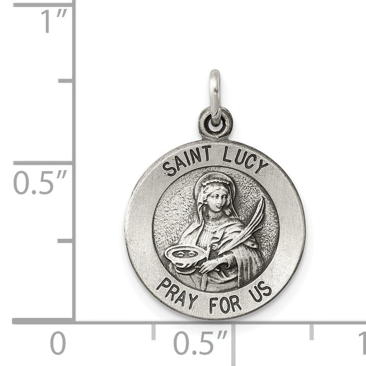 Lovely Rita's Pendants & Charms Sterling Silver Antiqued Saint Lucy Medal