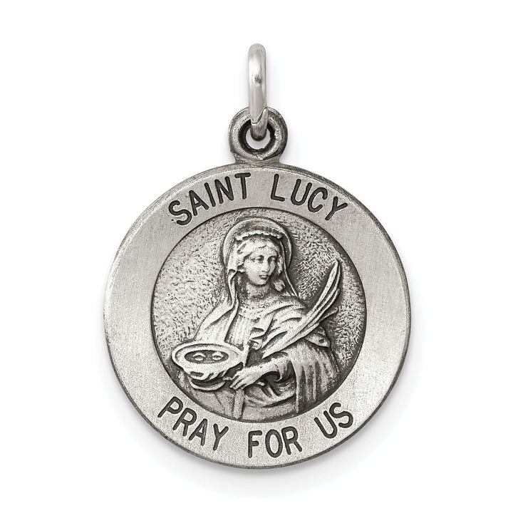 Lovely Rita's Pendants & Charms Sterling Silver Antiqued Saint Lucy Medal