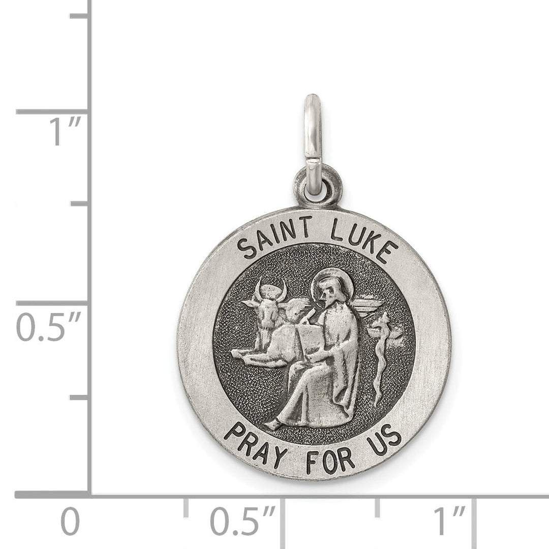 Lovely Rita's Pendants & Charms Sterling Silver Antiqued Saint Luke Medal
