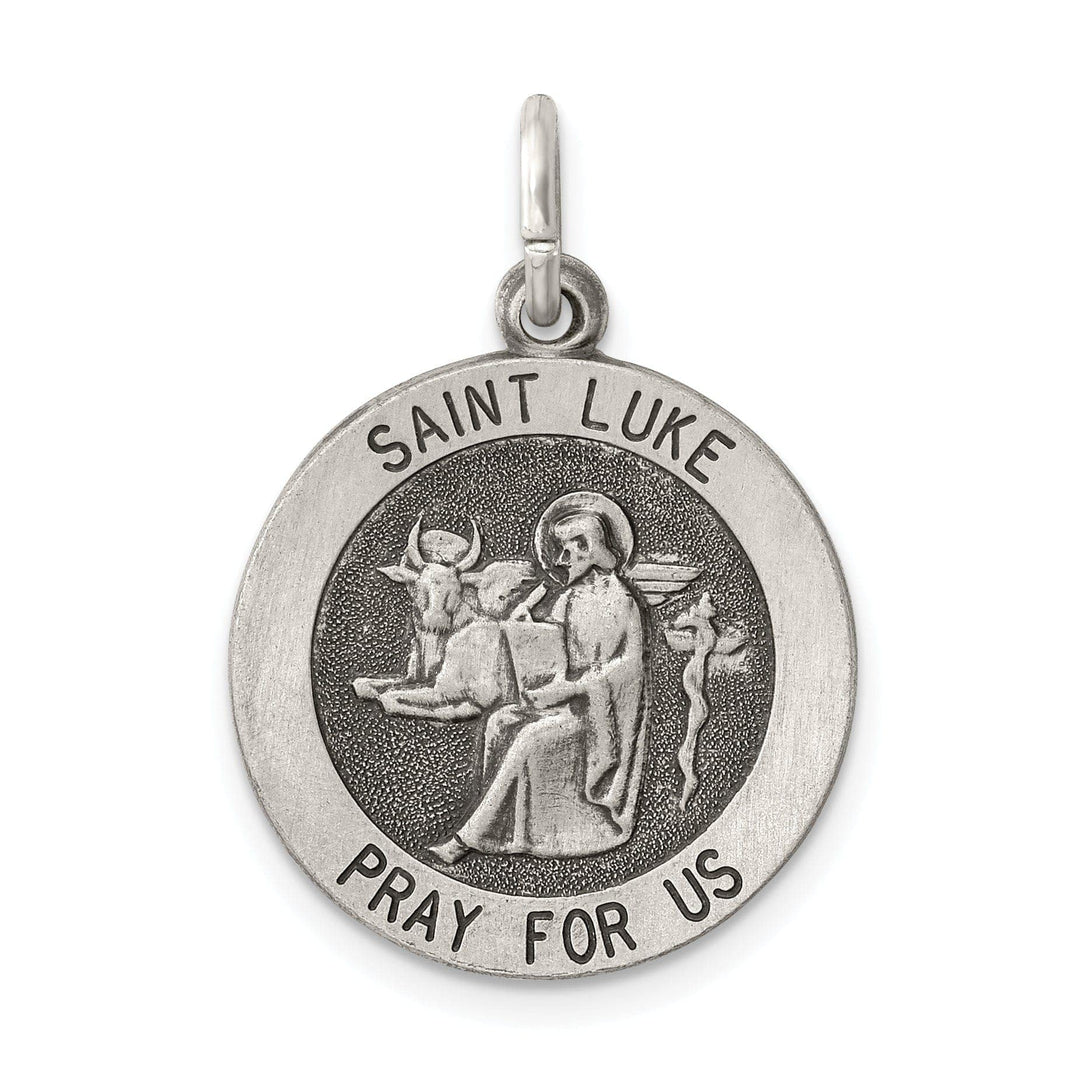 Lovely Rita's Pendants & Charms Sterling Silver Antiqued Saint Luke Medal