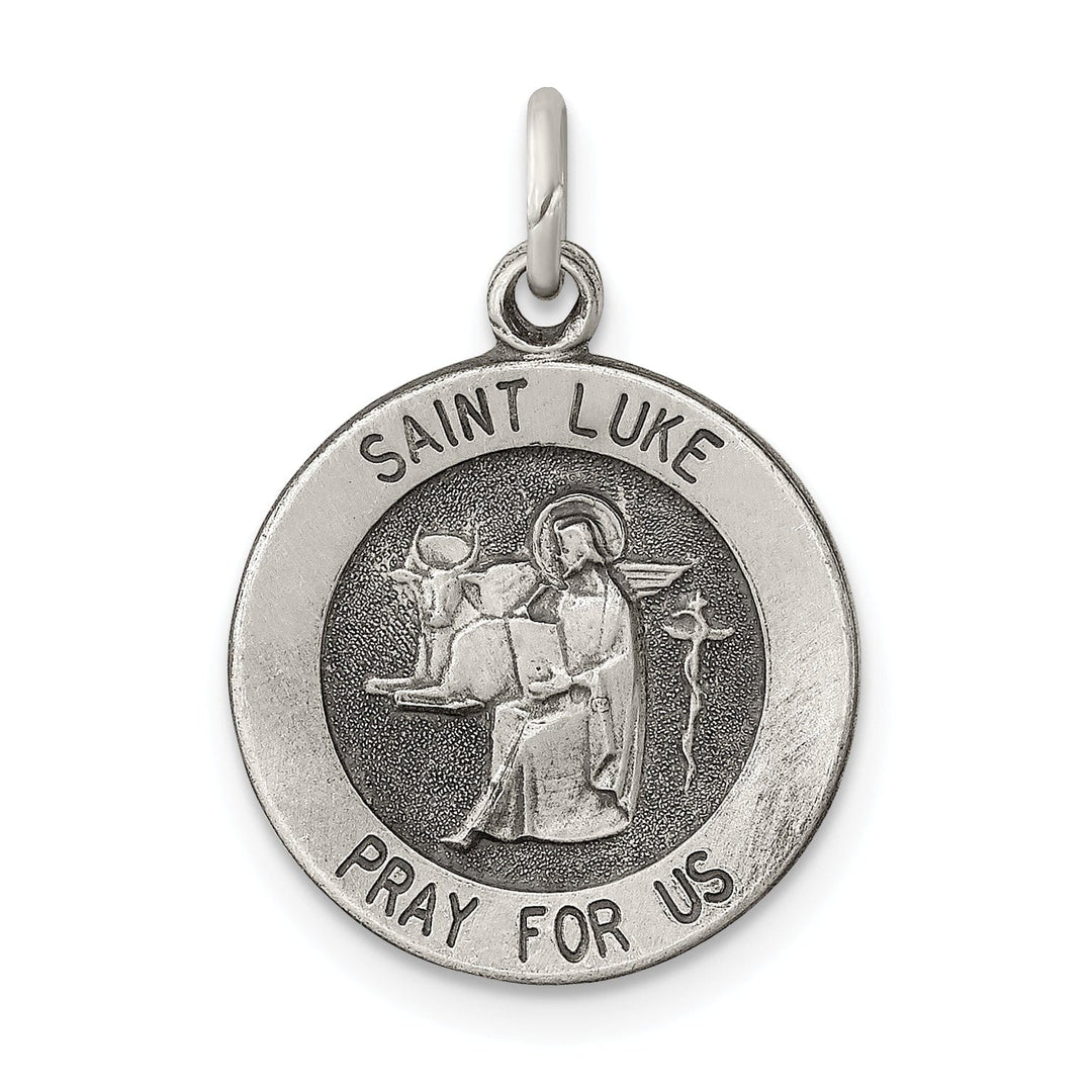Lovely Rita's Pendants & Charms Sterling Silver Antiqued Saint Luke Medal