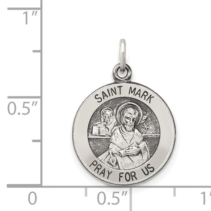 Lovely Rita's Pendants & Charms Sterling Silver Antiqued Saint Mark Medal