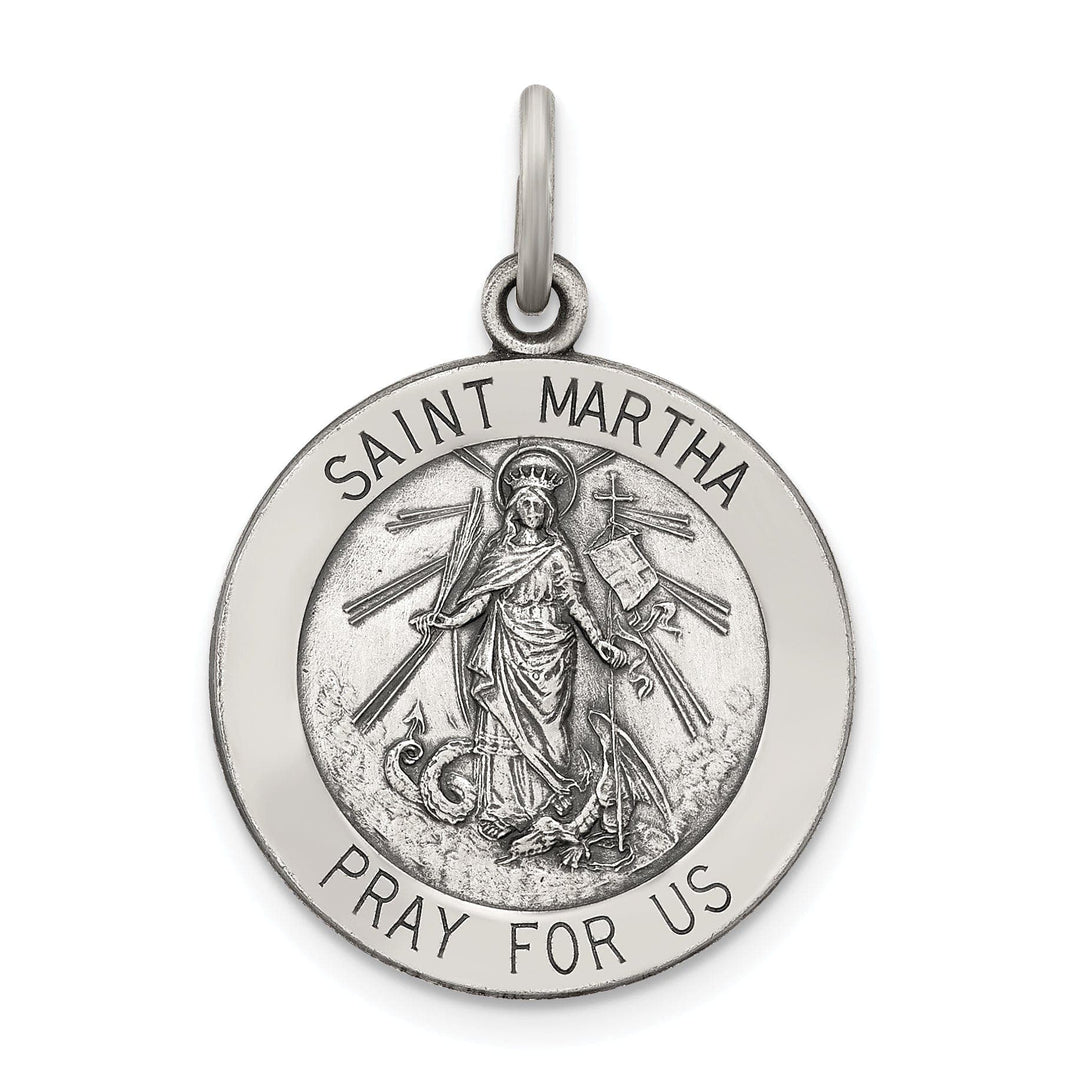Lovely Rita's Pendants & Charms Sterling Silver Antiqued Saint Martha Medal