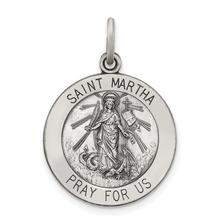 Lovely Rita's Pendants & Charms Sterling Silver Antiqued Saint Martha Medal