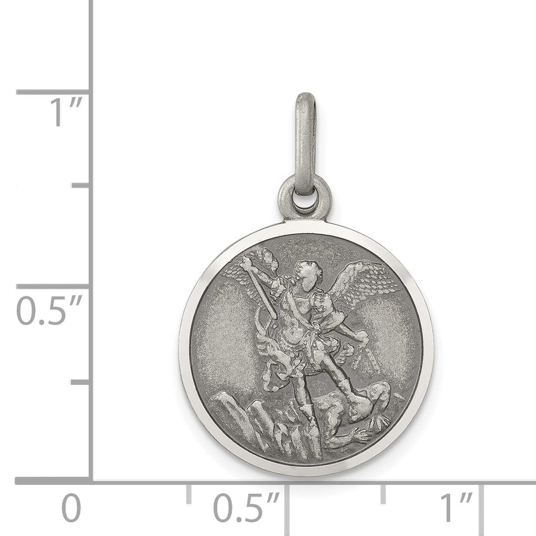 Lovely Rita's Pendants & Charms Sterling Silver Antiqued Saint Michael Medal