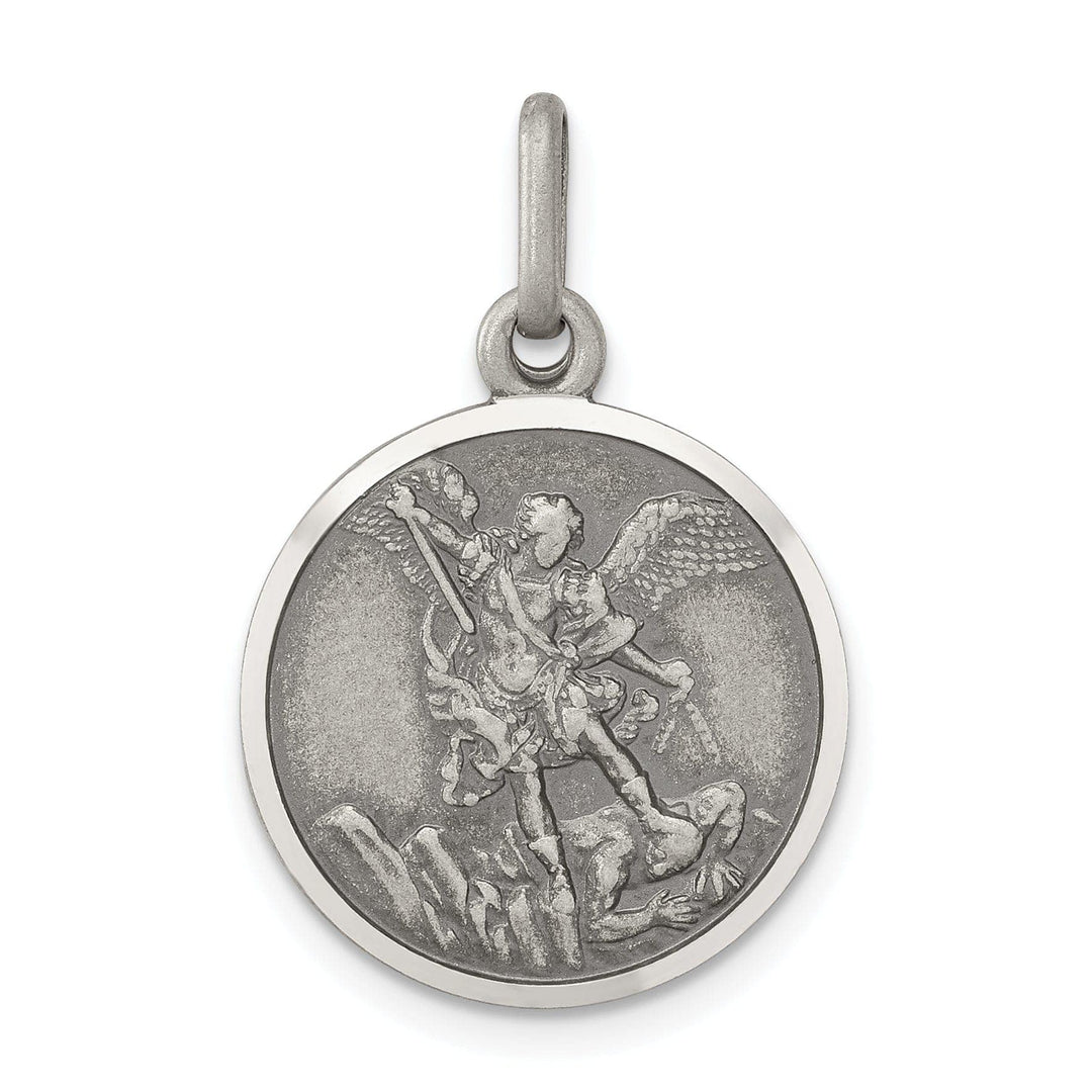 Lovely Rita's Pendants & Charms Sterling Silver Antiqued Saint Michael Medal