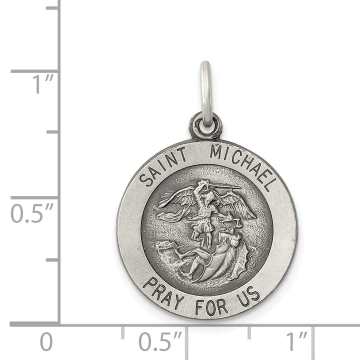 Lovely Rita's Pendants & Charms Sterling Silver Antiqued Saint Michael Medal