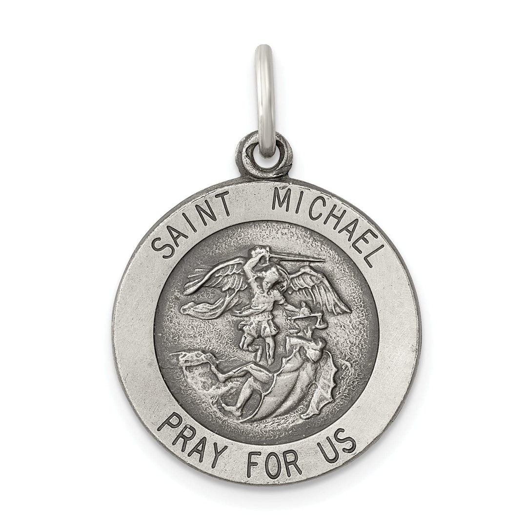 Lovely Rita's Pendants & Charms Sterling Silver Antiqued Saint Michael Medal