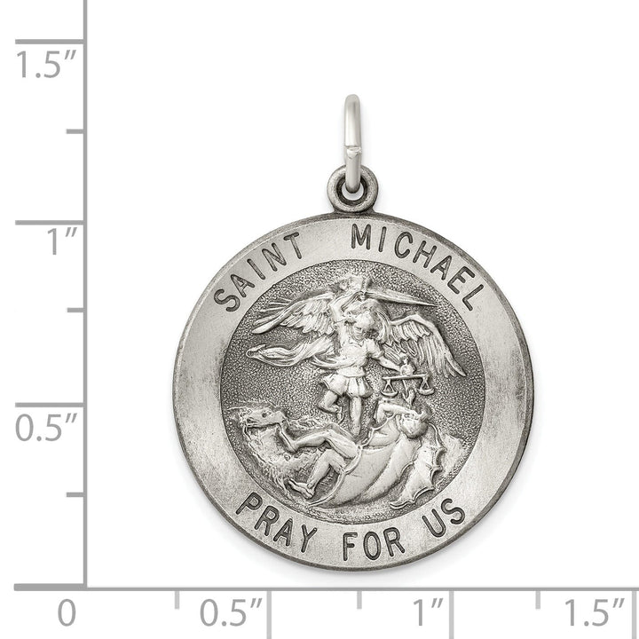 Lovely Rita's Pendants & Charms Sterling Silver Antiqued Saint Michael Medal