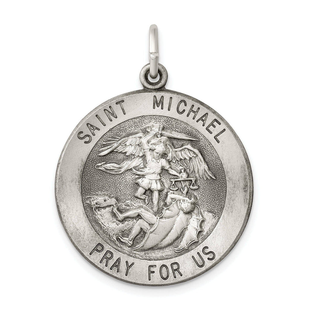 Lovely Rita's Pendants & Charms Sterling Silver Antiqued Saint Michael Medal