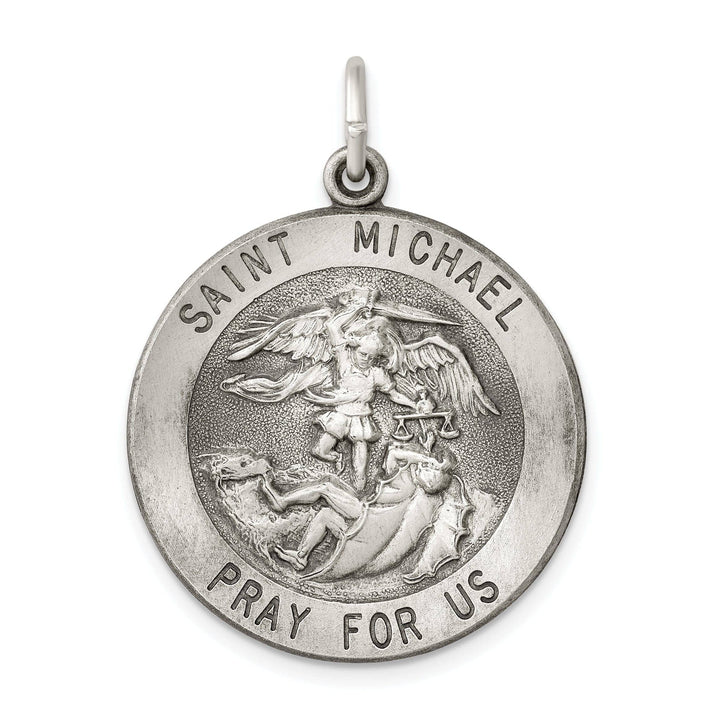 Lovely Rita's Pendants & Charms Sterling Silver Antiqued Saint Michael Medal
