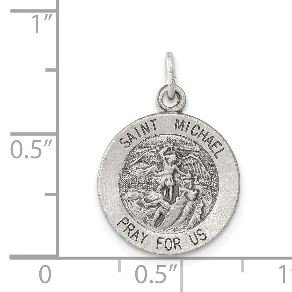 Lovely Rita's Pendants & Charms Sterling Silver Antiqued Saint Michael Medal Pendant