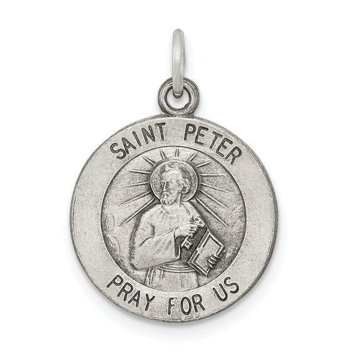 Lovely Rita's Pendants & Charms Sterling Silver Antiqued Saint Peter Medal