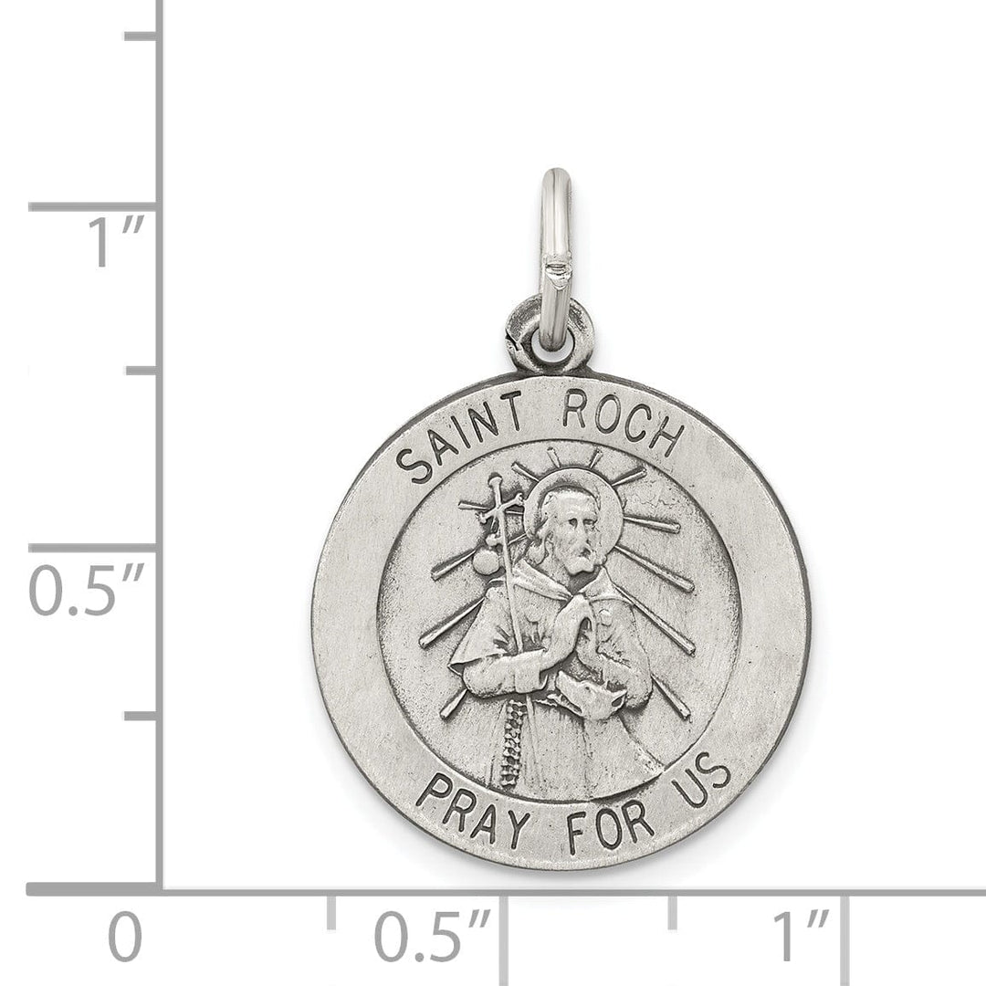 Lovely Rita's Pendants & Charms Sterling Silver Antiqued Saint Roch Medal