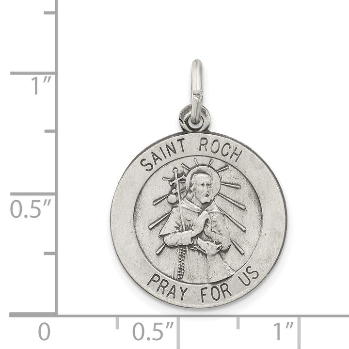 Lovely Rita's Pendants & Charms Sterling Silver Antiqued Saint Roch Medal