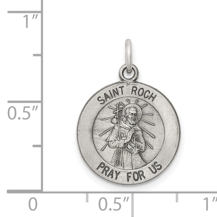 Lovely Rita's Pendants & Charms Sterling Silver Antiqued Saint Roch Medal