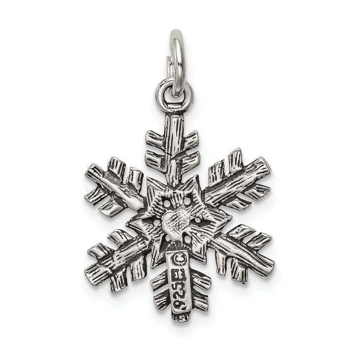 Lovely Rita's Pendants & Charms Sterling Silver Antiqued Snow Flake Pendant