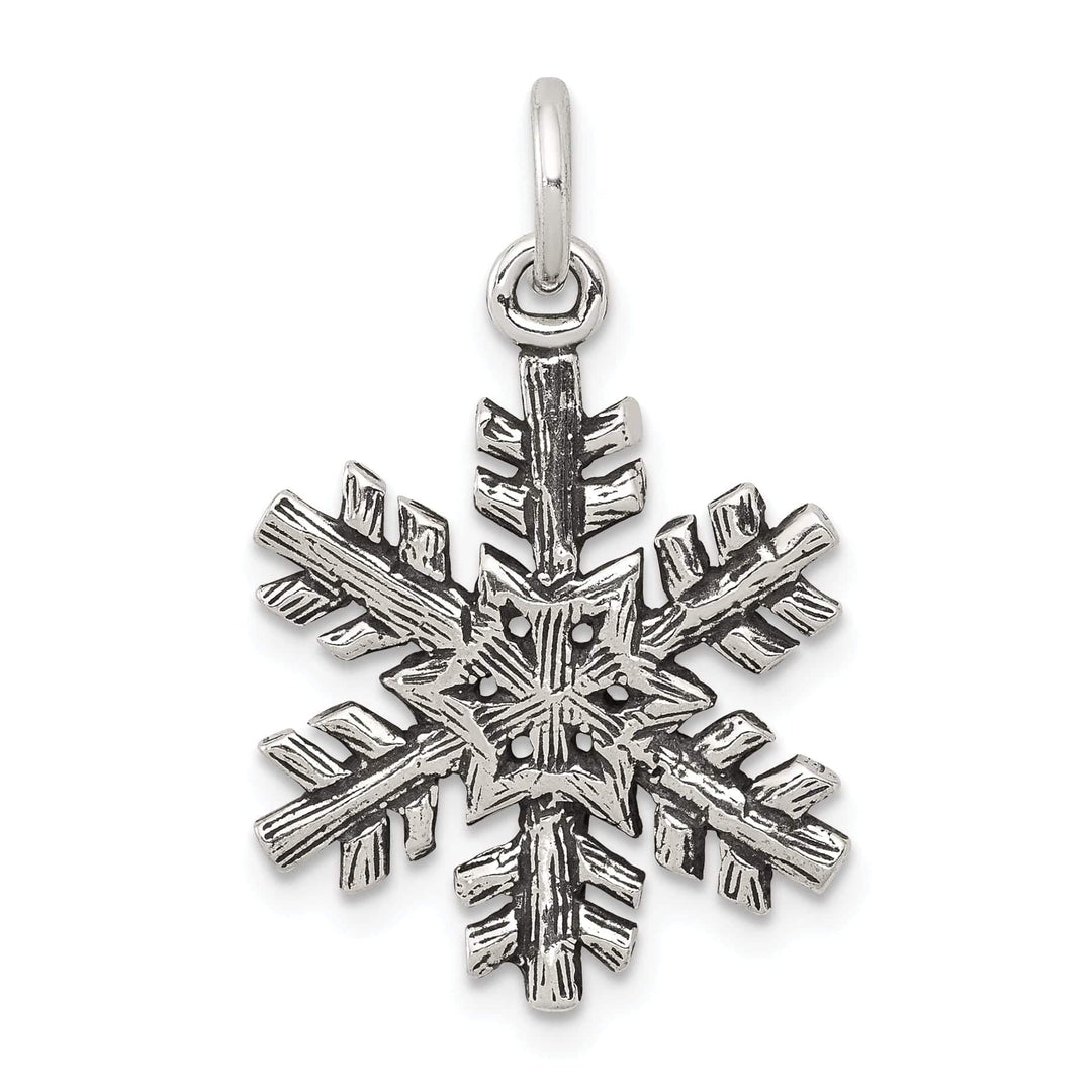 Lovely Rita's Pendants & Charms Sterling Silver Antiqued Snow Flake Pendant