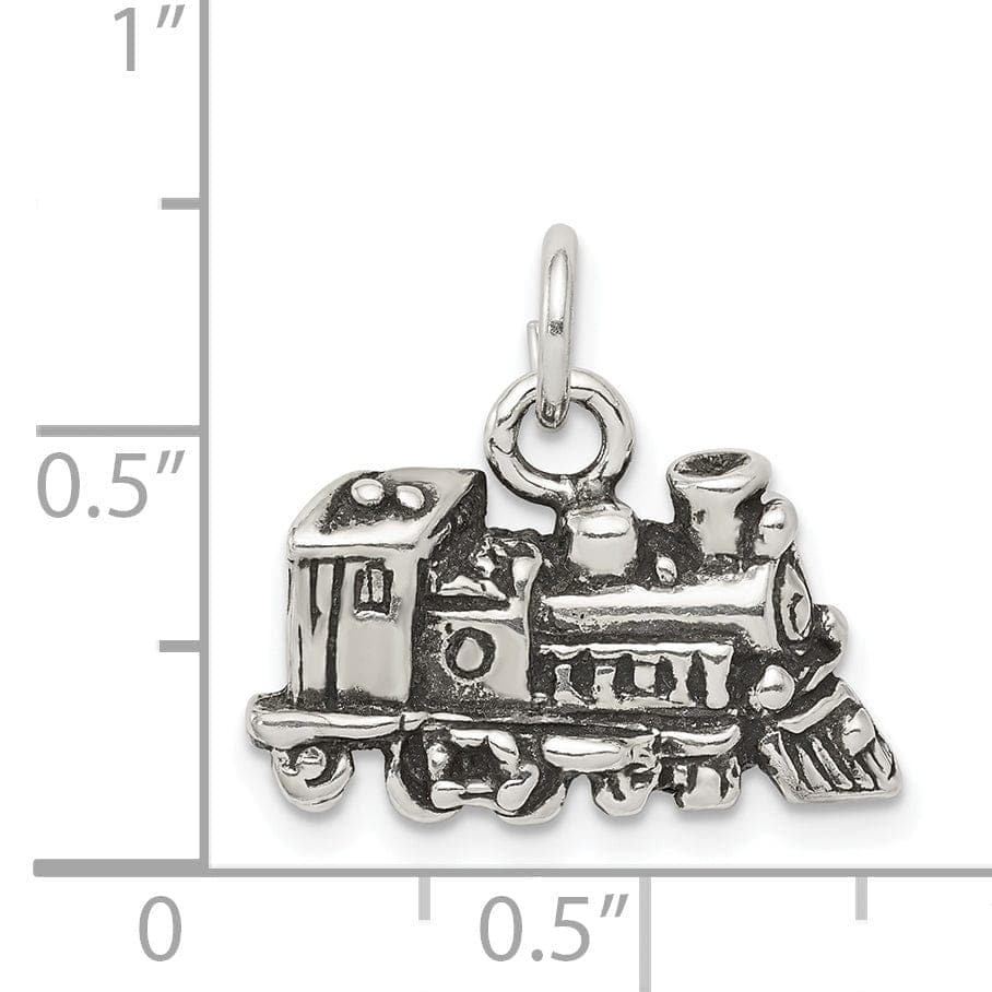 Lovely Rita's Pendants & Charms Sterling Silver Antiqued Train Charm Pendant