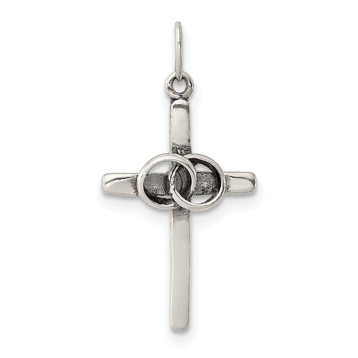 Lovely Rita's Pendants & Charms Sterling Silver Antiqued Wedding Cross Pendant