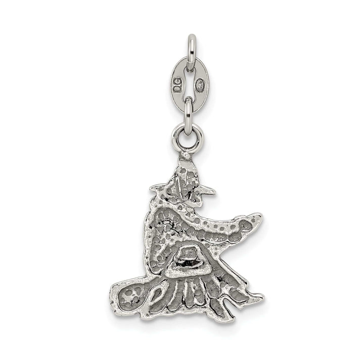 Lovely Rita's Pendants & Charms Sterling Silver Antiqued Witch Slide Pendant