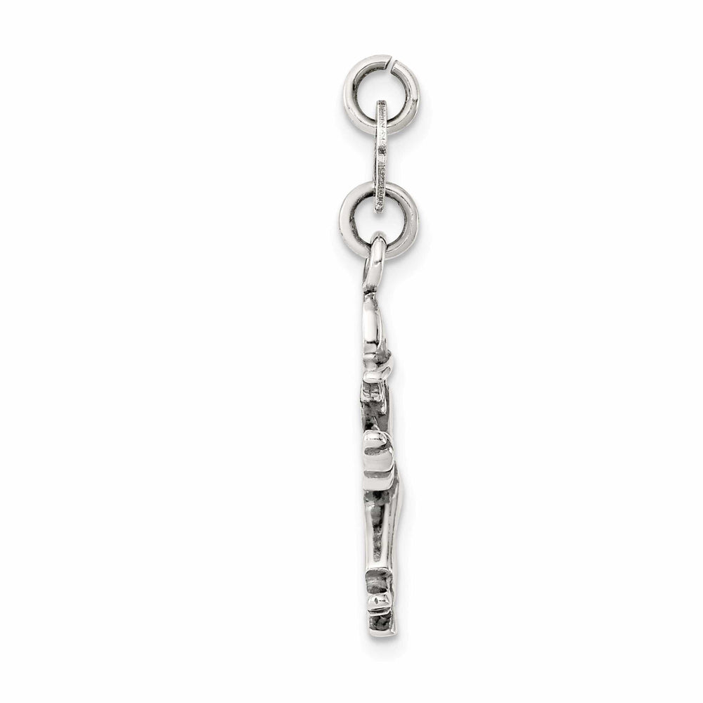 Lovely Rita's Pendants & Charms Sterling Silver Antiqued Witch Slide Pendant