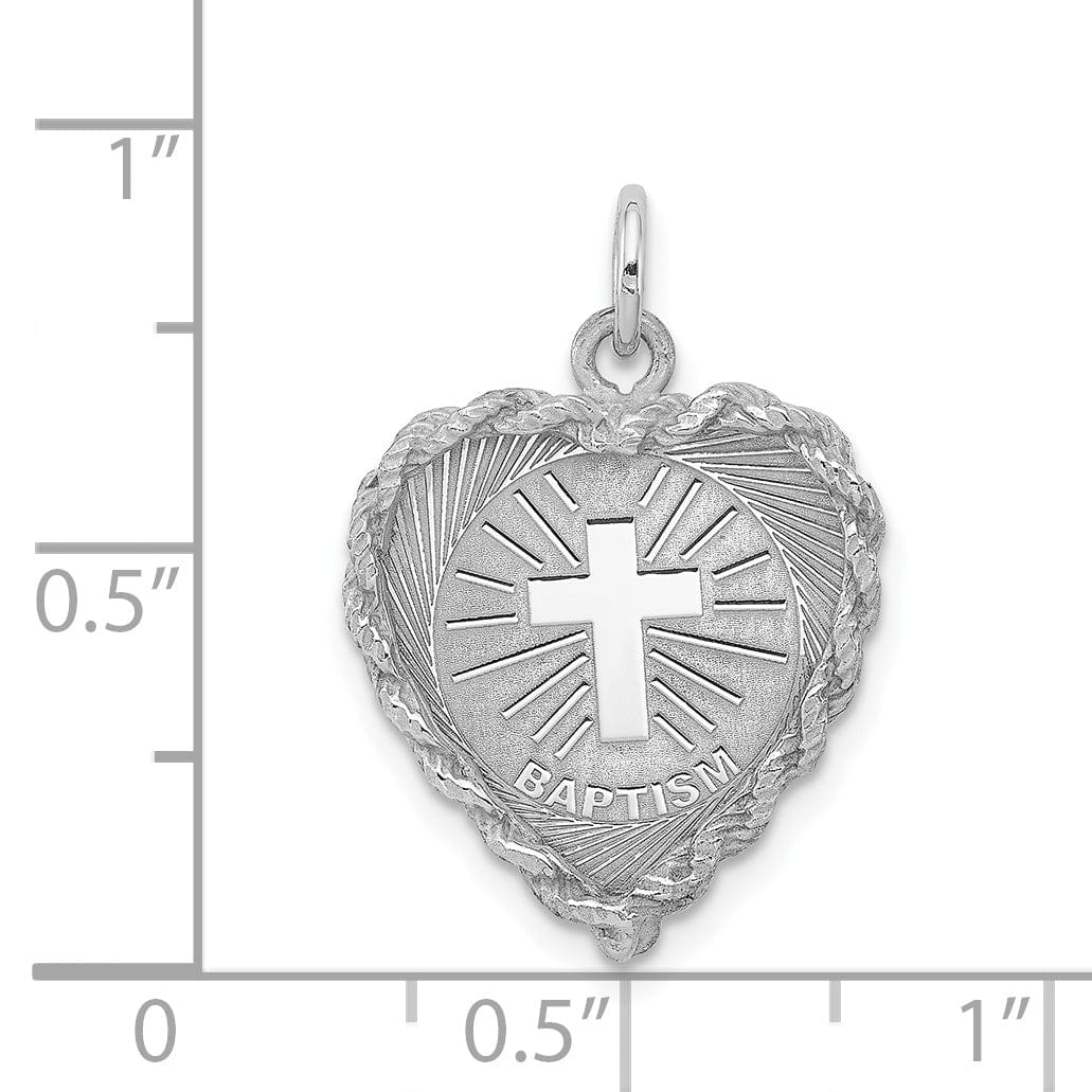 Lovely Rita's Pendants & Charms Sterling Silver Baptism Disc Charm