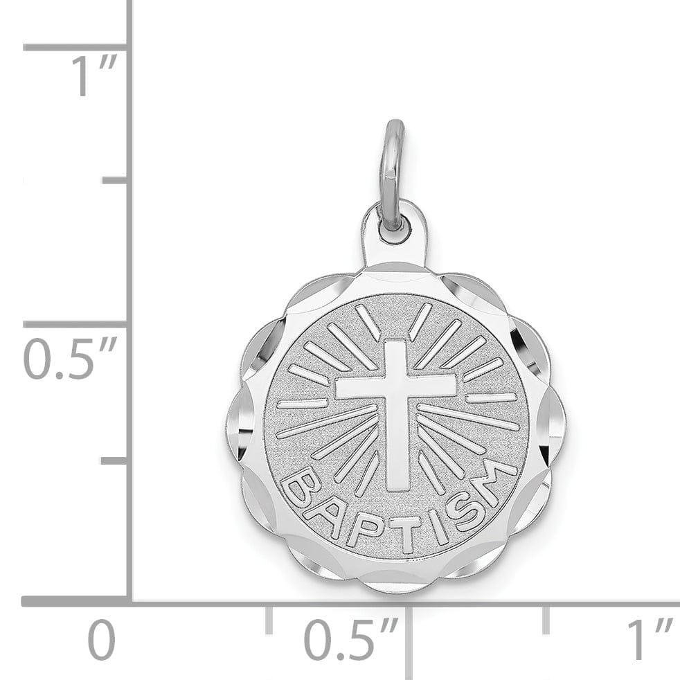 Lovely Rita's Pendants & Charms Sterling Silver Baptism Disc Charm