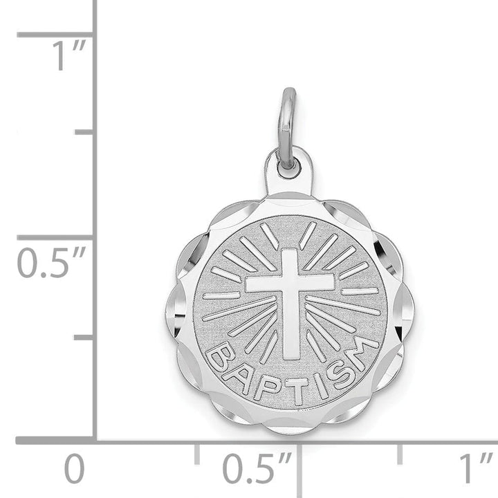 Lovely Rita's Pendants & Charms Sterling Silver Baptism Disc Charm