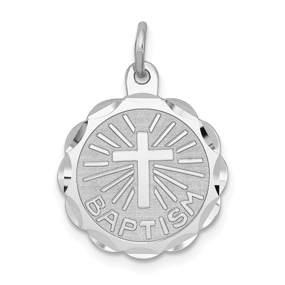 Lovely Rita's Pendants & Charms Sterling Silver Baptism Disc Charm