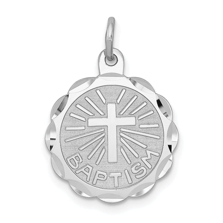 Lovely Rita's Pendants & Charms Sterling Silver Baptism Disc Charm
