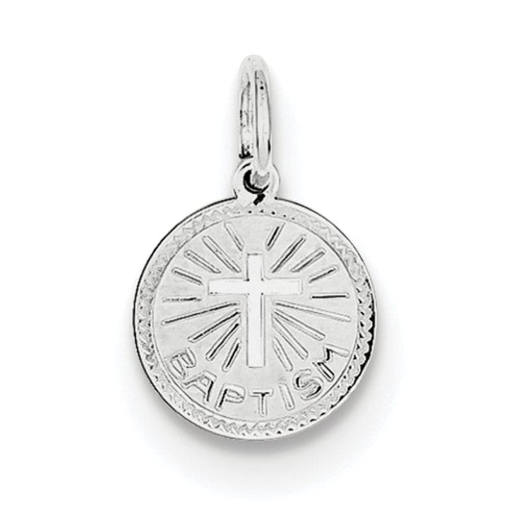 Lovely Rita's Pendants & Charms Sterling Silver Baptism Disc Charm
