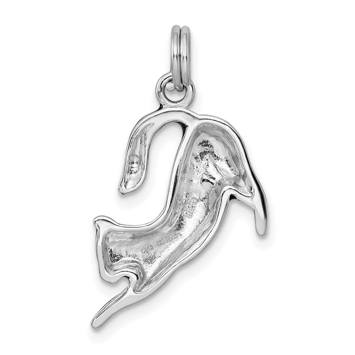 Lovely Rita's Pendants & Charms Sterling Silver Black Enamel Cat Charm Pendant
