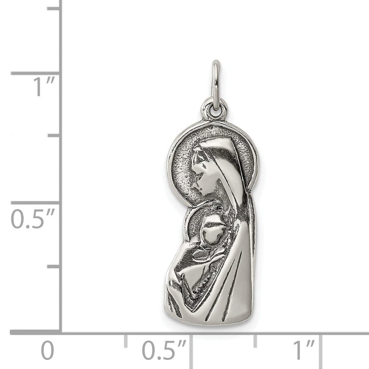 Lovely Rita's Pendants & Charms Sterling Silver Blessed Mary Child Jesus Charm