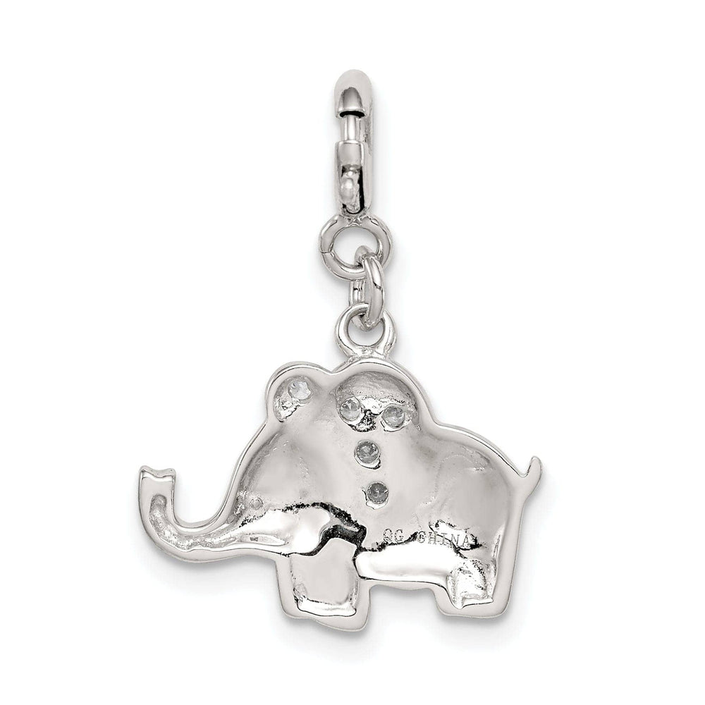 Lovely Rita's Pendants & Charms Sterling Silver Blue Enameled Elephant Charm