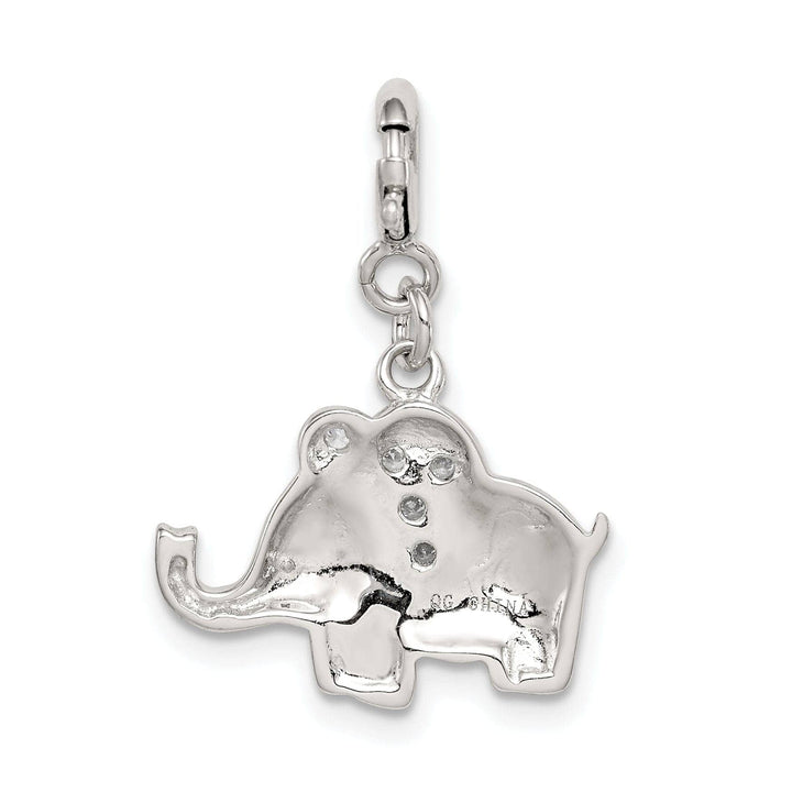 Lovely Rita's Pendants & Charms Sterling Silver Blue Enameled Elephant Charm